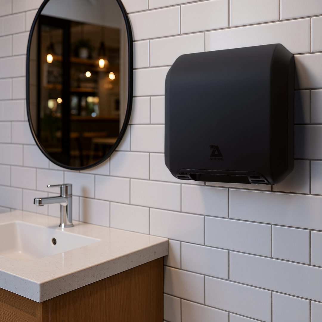 ComfortDRI in matte black washroom image