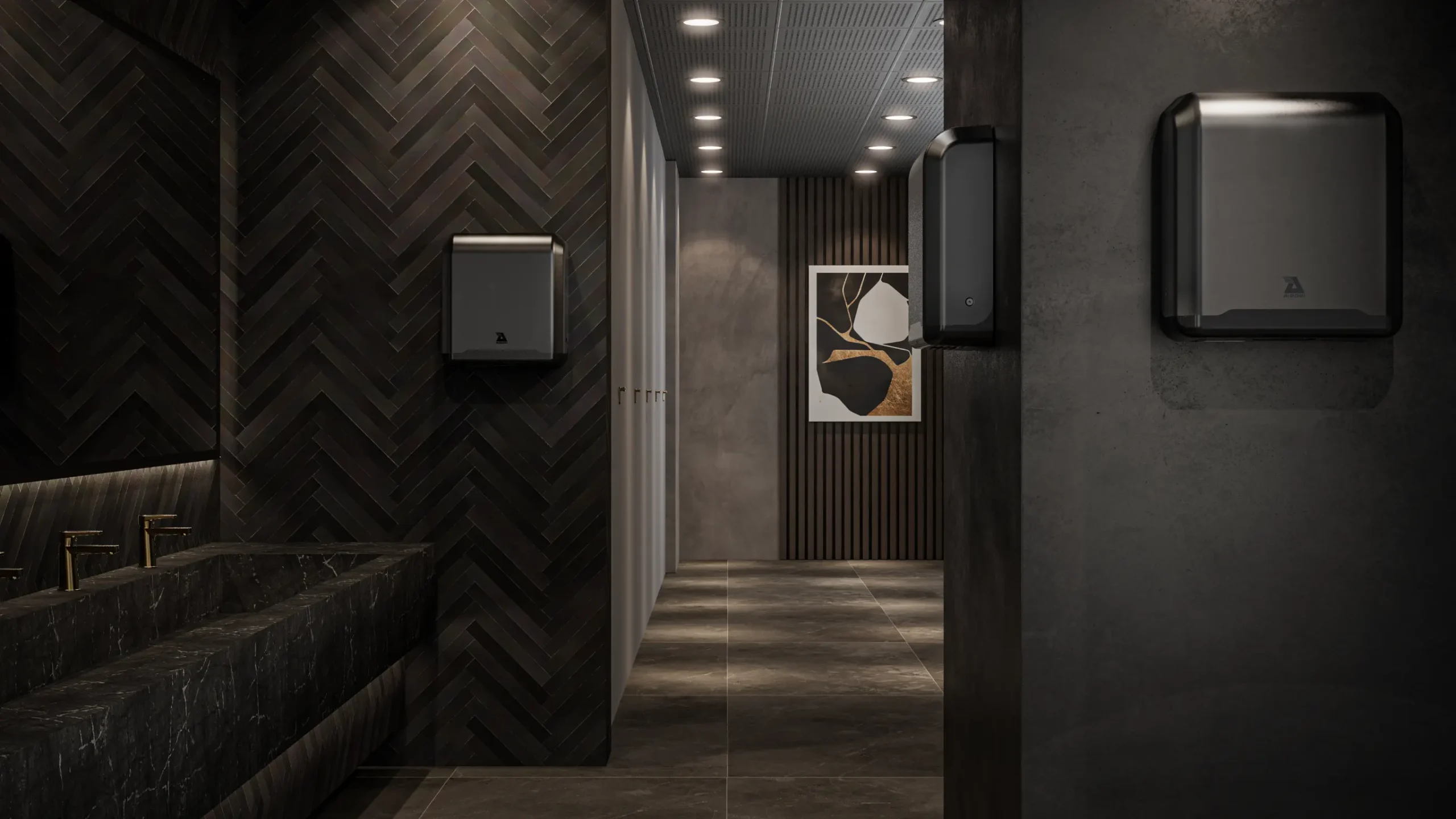 PowerDRI dark washroom