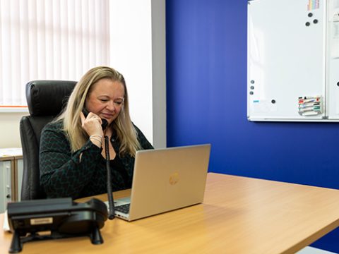 Woman on phone
